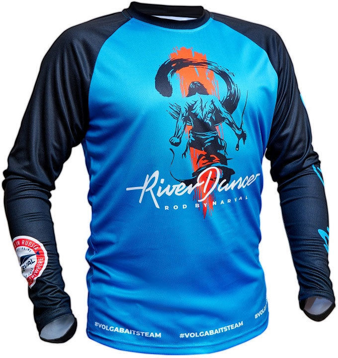 Футболка Volga Baits Narval River Dance Blue & Black c длинным рукавом ...