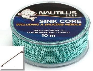 Лидкор готовый Nautilus Sink Core Double Looped Leaders (2*1м) 35lb Weed Spot Camou