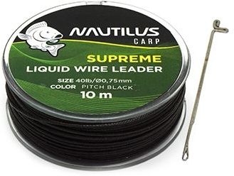 Лидкор Nautilus Supreme Liquid Wire Leader 10м (40lb) Pitch Black