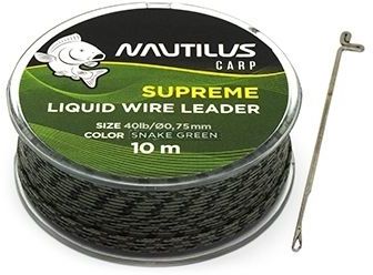 Лидкор Nautilus Supreme Liquid Wire Leader 10м (40lb) Snake Green
