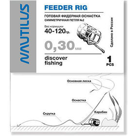 Оснастка фидерная Nautilus Cимметричная петля №11 d-0.25мм кр.№12