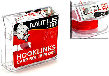 Поводковый материал Nautilus Carp Boilie Floss 50м (15lb) Red