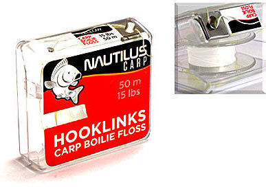 Поводковый материал Nautilus Carp Boilie Floss 50м (15lb) White