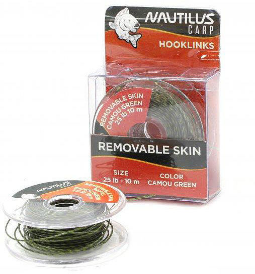 Поводковый материал Nautilus Silky Soft Fast Sinking 20м (20lb) Camou Green