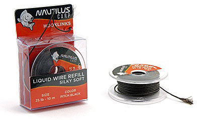 Поводковый материал Nautilus Silky Soft Liquid Wire 20м (15lb)  Pitch Black
