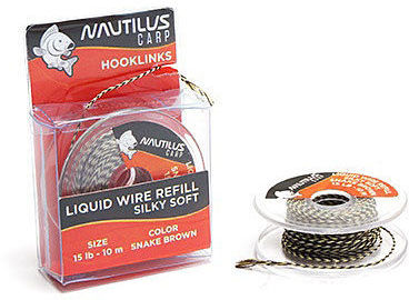 Поводковый материал Nautilus Silky Soft Liquid Wire 10м (15lb) Snake Brown