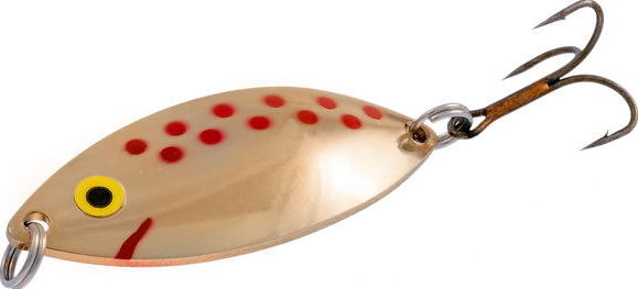 Блесна колебалка Norstream Kroko Spoon 25 гр gold red dots