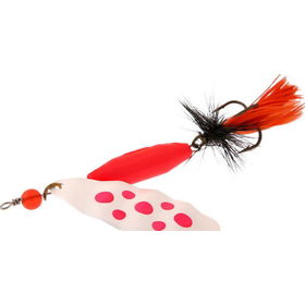 Блесна вертушка Norstream Marble Fly № 4 white red dots black orange fly