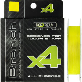 Леска плетеная Norstream Branch 4X #0.3 130м 0.08мм (Yellow)
