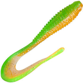 Твистер Norstream Tricky Tail 4 (10.16см) 02 Green-Orange (упаковка - 7шт)