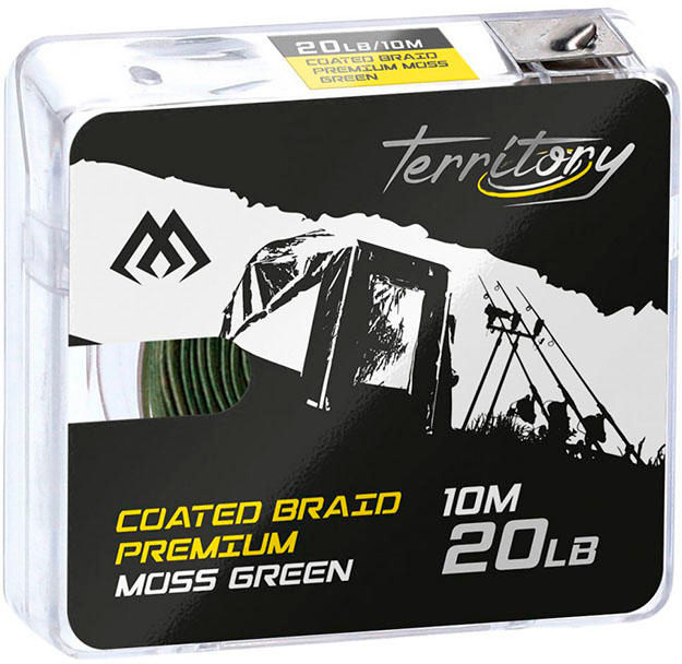 Поводочный шнур Mikado Territory Coated Braid Premium 10м 20LB (Тёмно-зеленый)