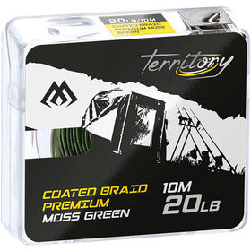 Поводочный шнур Mikado Territory Coated Braid Premium 10м 20LB (Тёмно-зеленый)