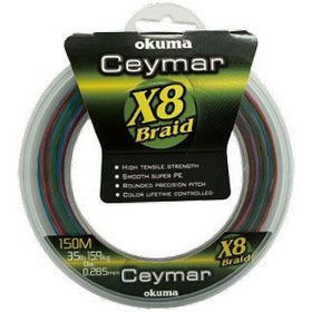 Леска плетеная Okuma Ceymar X8 Multi Color #0.6 150м 0.128мм