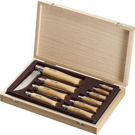 Набор складных ножей Opinel VRI Tradition Inox из 10 штук в деревянном кейсе