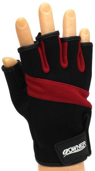 Перчатки Owner без пальцев р.L (черно-красный)