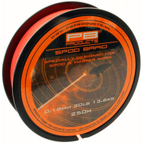 Леска PB Products Spod&Marker Braid 250м 0.18мм (Fluo Orange)