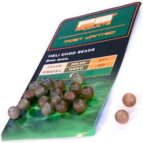 Бусина для оснастки PB Products Heli-Chod Bead (5мм) Gravel/Weed (упаковка - 20шт)