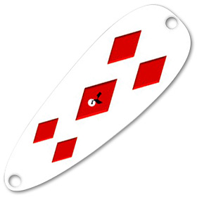 Блесна Pelican Flutter Trolling Spoon Red Diamonds