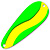 Блесна Pelican Jigging Spoon Green Yellow Curve