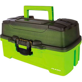Ящик Plano 6211 с 1 ур. системой хранения приманок и 2-мя боковыми отсеками на крышке (ярко-зеленый)