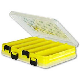 Коробка для приманок Pontoon 21 LCB двусторонняя (желтая/верх прозрачный)