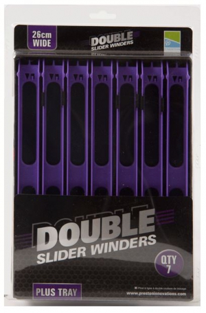 DOUBLE SLIDER WINDERS 26CM - PURPLE Набор мотовил (7шт х 26см) + трей, фиолетовые