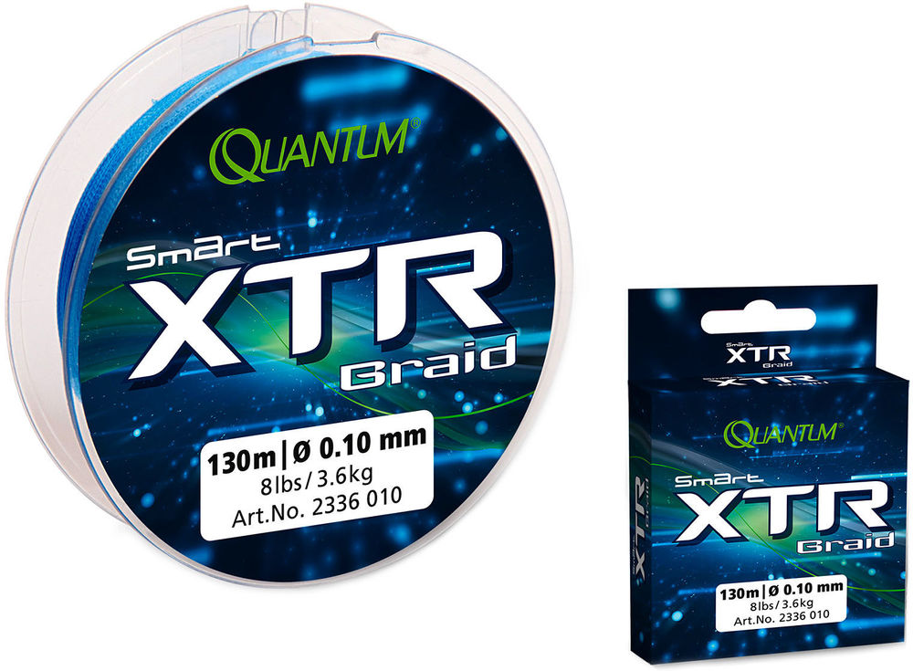 Леска плетеная Quantum XTR Braid 130м 0.10мм (синяя)