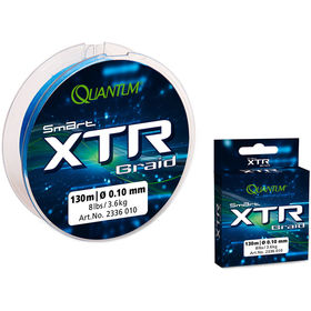 Леска плетеная Quantum XTR Braid 130м 0.10мм (синяя)