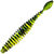 Приманка Quantum Magic Trout T-worm P-tail запах сыра (6.5см) Neon Yellow/Black (упаковка - 6шт)