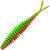 Приманка Quantum Magic Trout T-worm V-tail запах чеснока (6.5см) Neon Green/Orange (упаковка - 6шт)