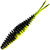 Приманка Quantum Magic Trout T-worm V-tail запах сыра (6.5см) Neon Yellow/Black (упаковка - 6шт)
