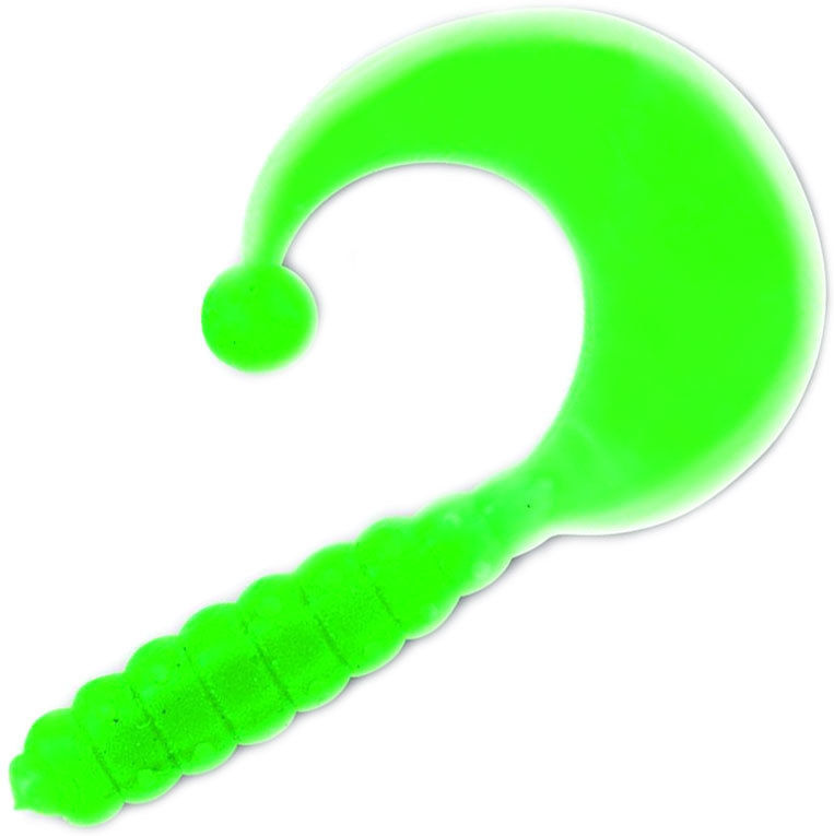 Твистер Quantum Magic Trout Curly B-Bobbles запах чеснока (4.2см) Green/White (упаковка - 10шт)