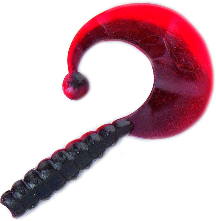 Твистер Quantum Magic Trout Curly B-Bobbles запах сыра (4.2см) Red/Black (упаковка - 10шт)