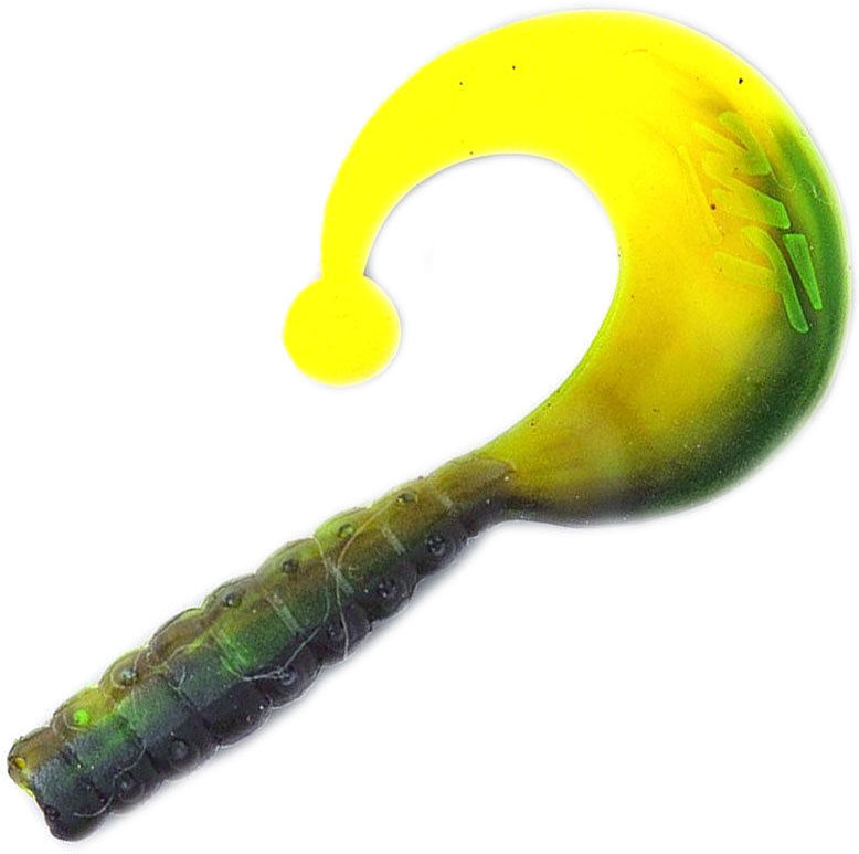 Твистер Quantum Magic Trout Curly B-Bobbles запах сыра (3.5см) Yellow/Black (упаковка - 10шт)