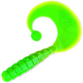 Твистер Quantum Magic Trout Curly B-Bobbles запах чеснока (4.2см) Yellow/Green (упаковка - 10шт)