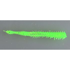 Резина Microkiller-10808 Червь, цвет зеленый флюо. 53мм (10шт)