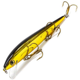 Воблер Rebel Minnow F20 (10г) Gold/ Black