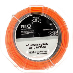 Шнур RIO InTouch Big Nasty 4D WF10, F/H/I/S3 Black/Gray/Green/Orange