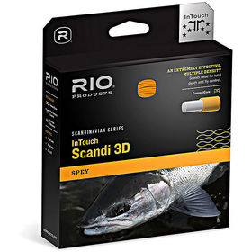 Шнур Rio InTouch Scandi 3D F/H/I, 580gr, 9/10wt, 39ft, Clear Camo/Glacial/Salmon/Orange