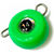 Груз крашеный Мормыш разборная чебурашка Таблетка (10 г) 07 зеленый (упаковка - 5 шт)