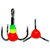 Крючок тройной Капля VD-092C (BN) №8 07 Зелено-Желто-Красный (упаковка - 10 шт)