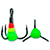 Крючок тройной Капля VD-092C (BN) №8 14 Красно-Желто-Зеленый (упаковка - 10 шт)