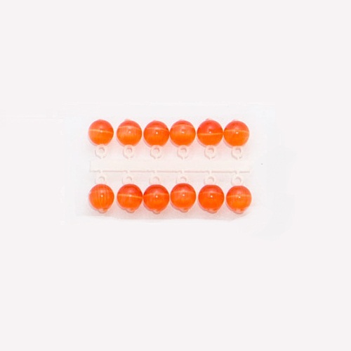 Подвес-серьга Микро-Бис Кошачий глаз К (4мм) оранжевый (6шт)