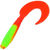 Силиконовая приманка Milmax Головастик 3 (6.5см) 020 зеленый/красный хвост (упаковка - 10шт)