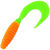 Силиконовая приманка Milmax Головастик толстый 4 (10.15см) 015 морковка (упаковка - 8шт)