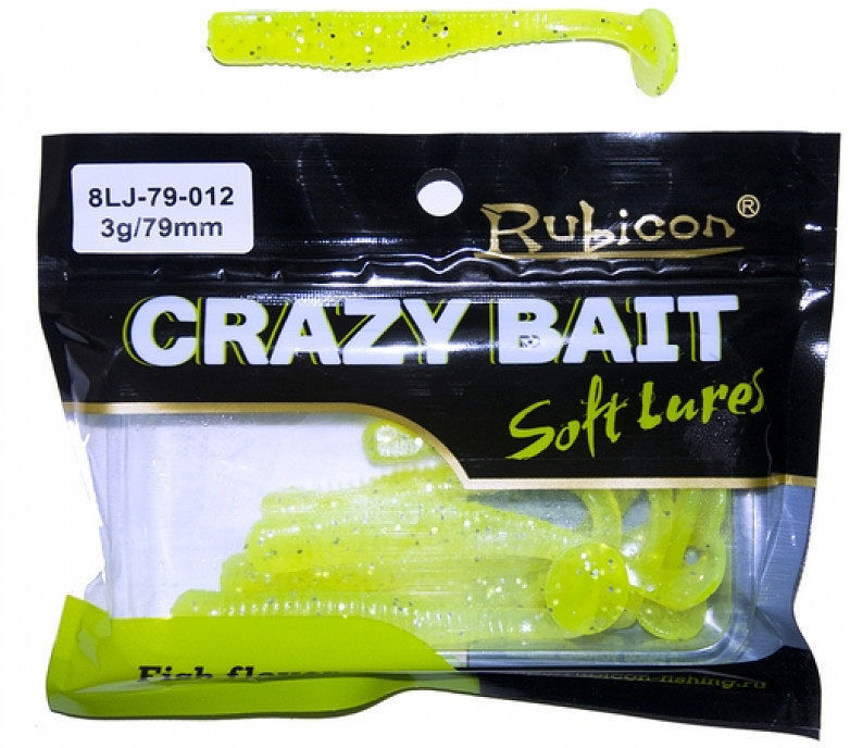Силиконовая приманка съедобная Rubicon Crazy Bait LJ (7.9см) 012 (упаковка - 8шт)