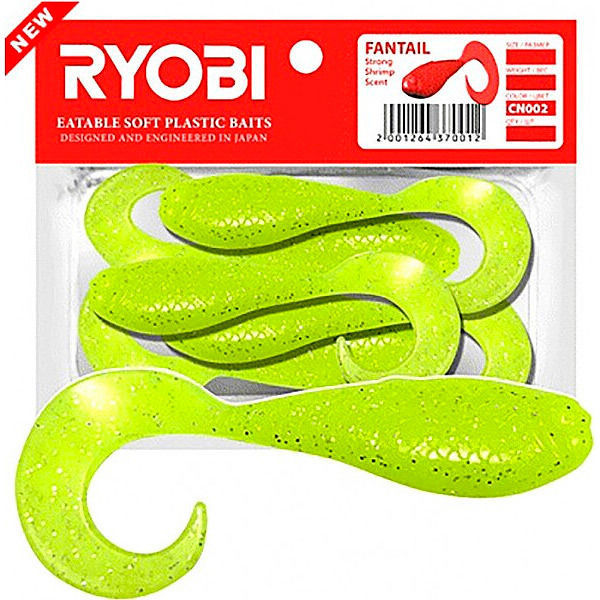 Риппер-твистер Ryobi Fantail (5.1 см) CN002 moon light (упаковка - 8 шт)