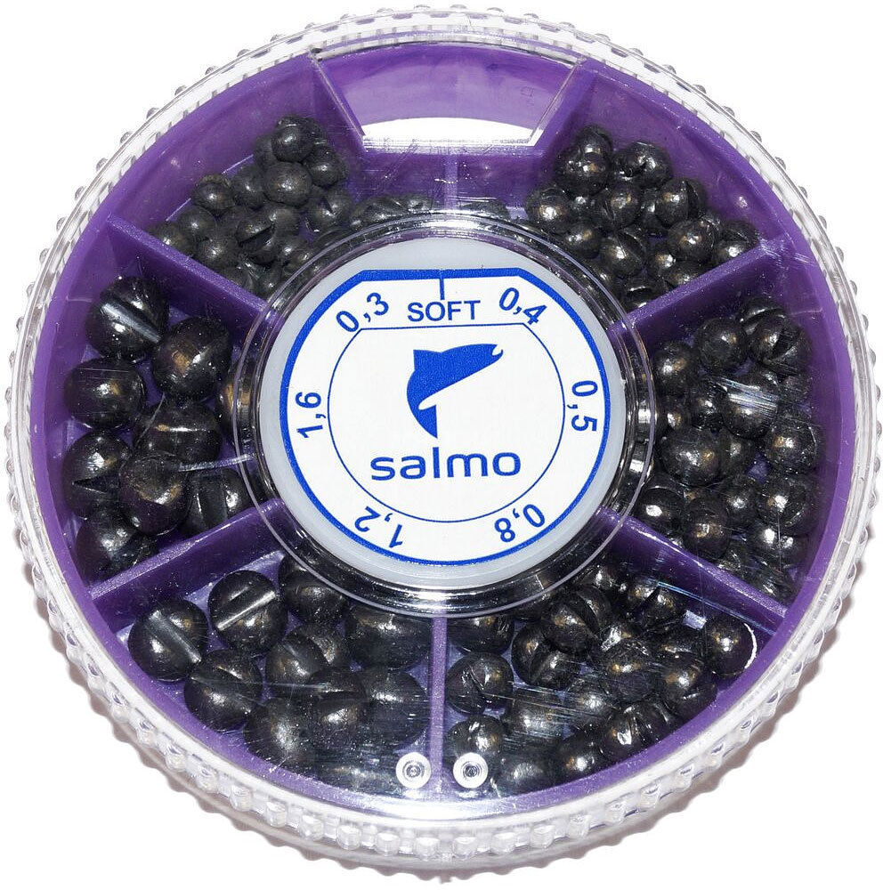 Набор грузил Salmo Дробь Soft мягк. 6 секц. 0.3-1,6г 100г набор 3