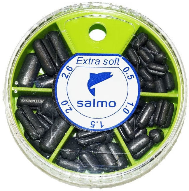 Набор грузил Salmo Extra Soft малый 5 секц. 0,5-2,6г 060г набор 2