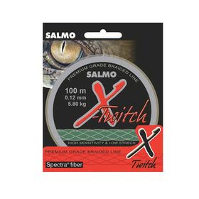 Леска плетеная Salmo X-Twitch 100м 0.12мм (темно-зеленая)